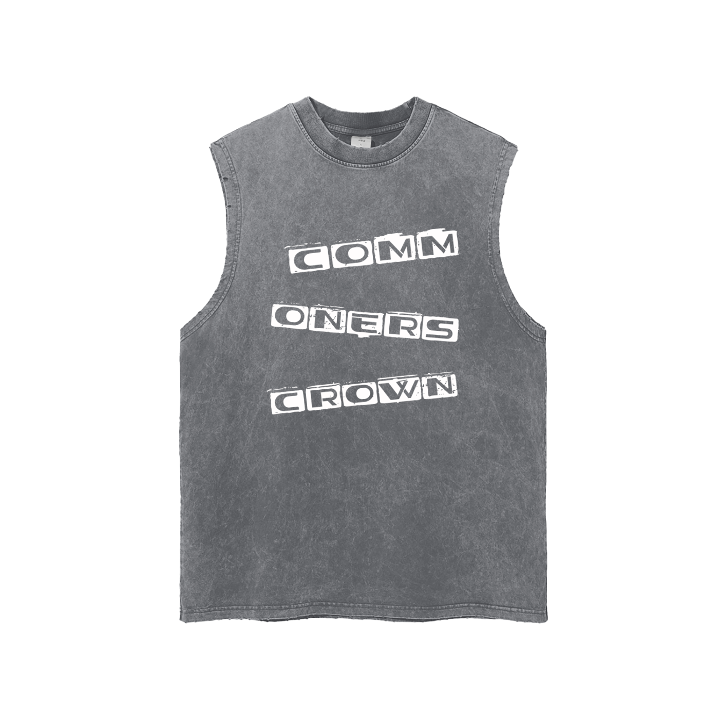 Snow Washed Frayed Hem Tank Top
