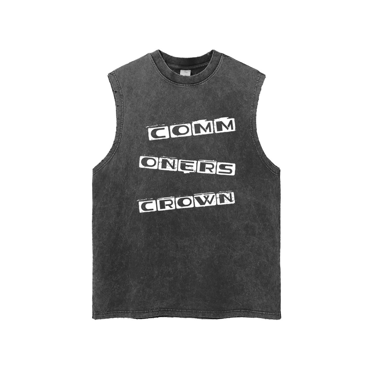 Snow Washed Frayed Hem Tank Top