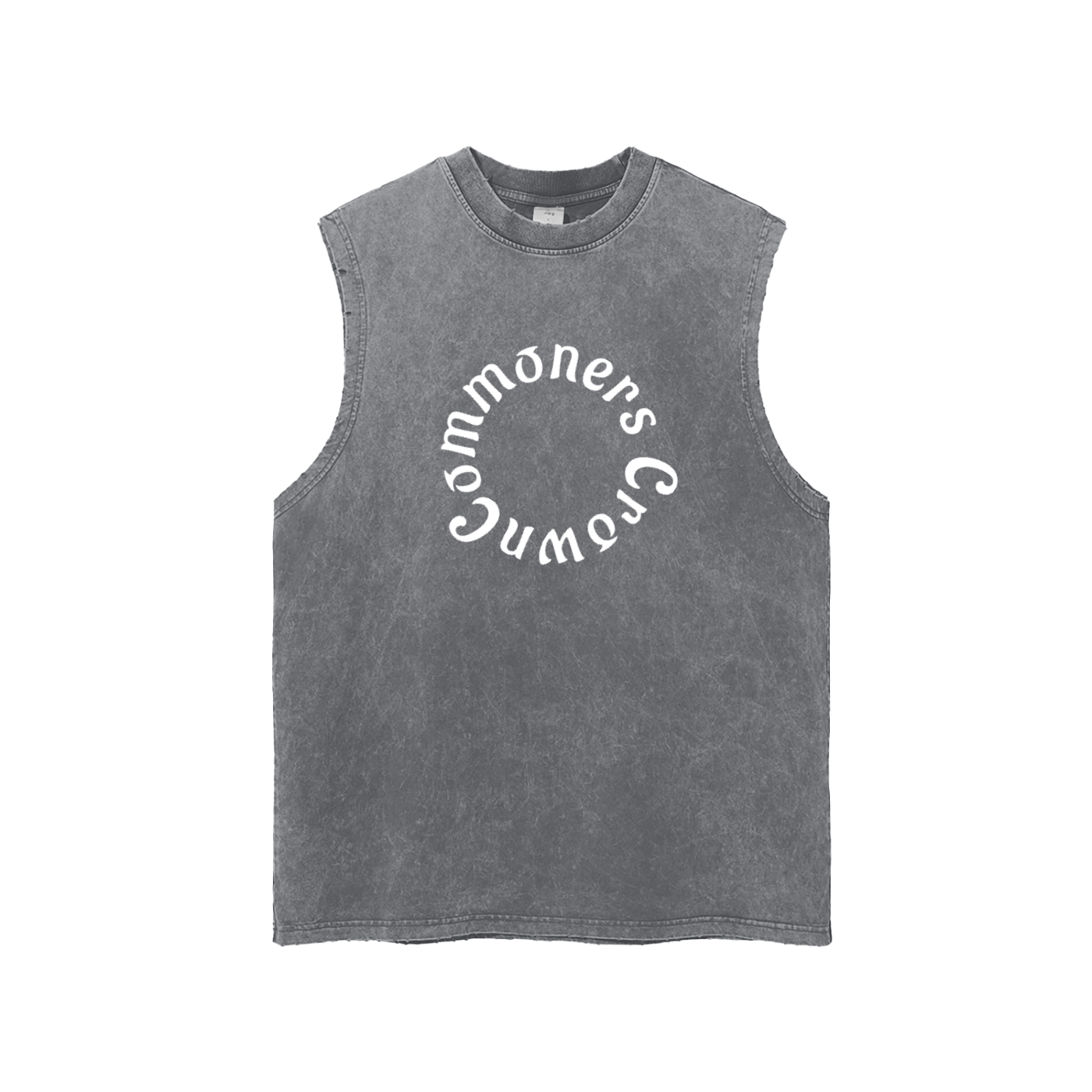 Snow Washed Frayed Hem Tank Top