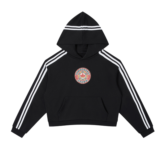 Heritage Stripe Cropped Hoodie