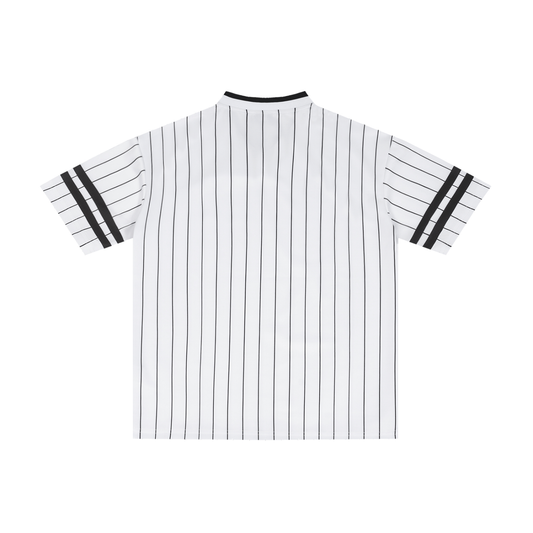 Unisex Striped Loose V-Neck T-Shirt