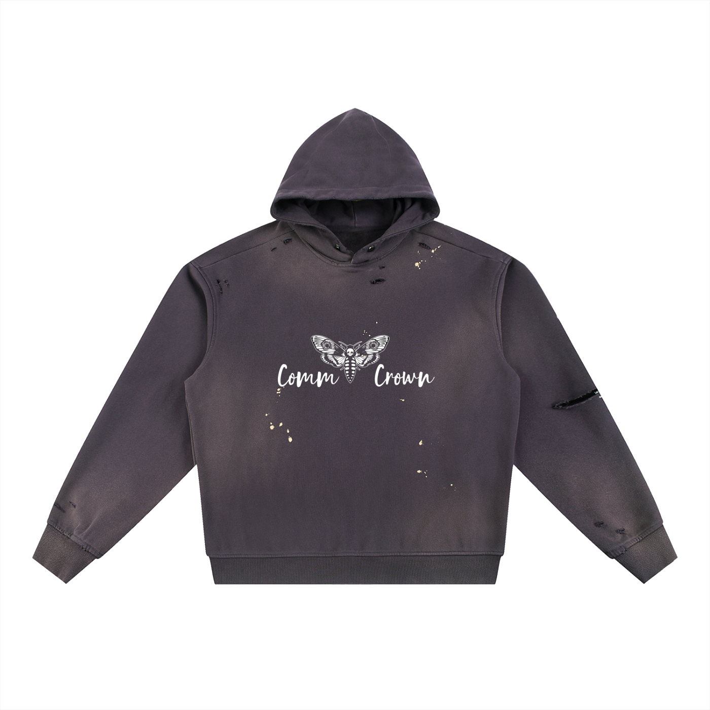 Sun Fade Frayed Fleece Hoodie