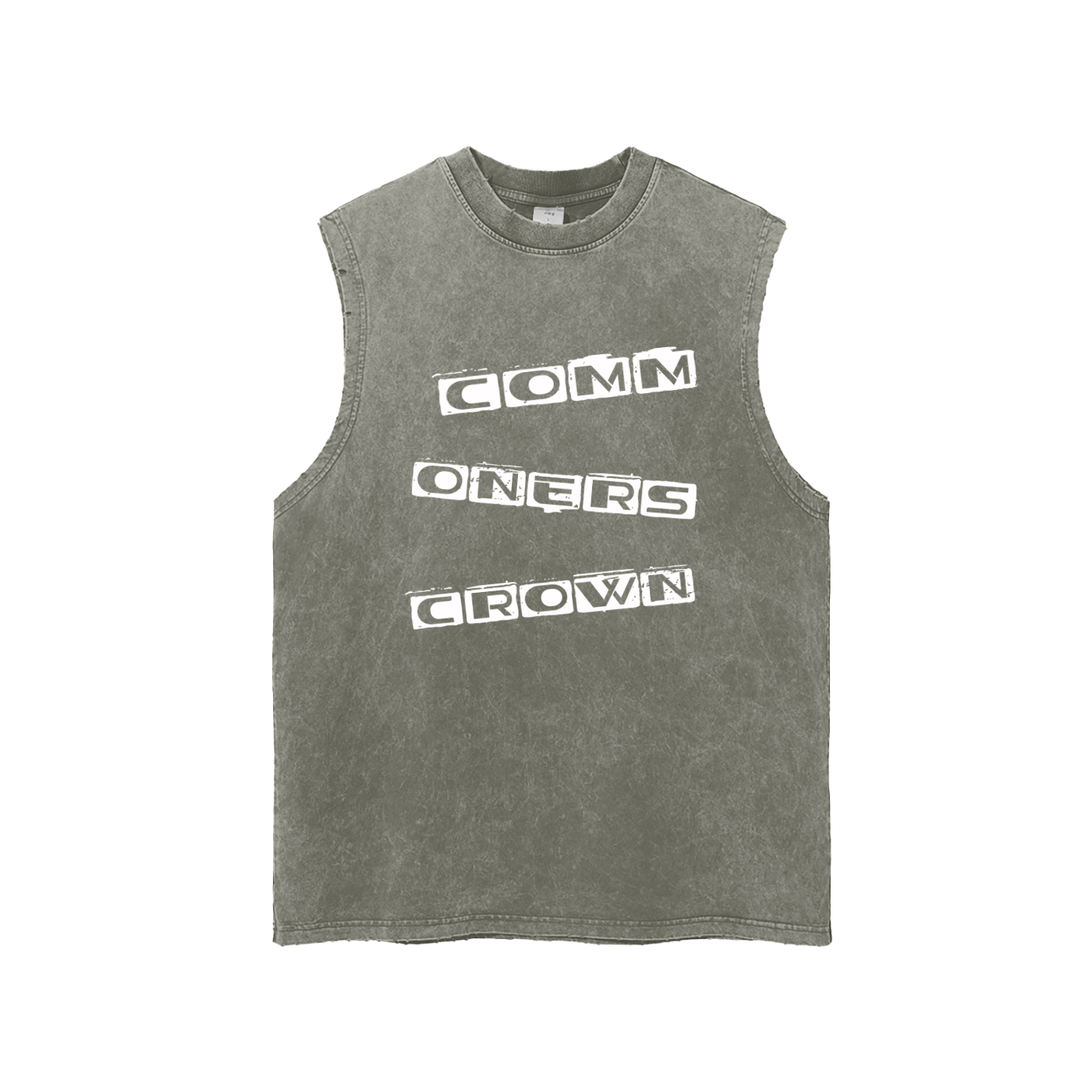 Snow Washed Frayed Hem Tank Top