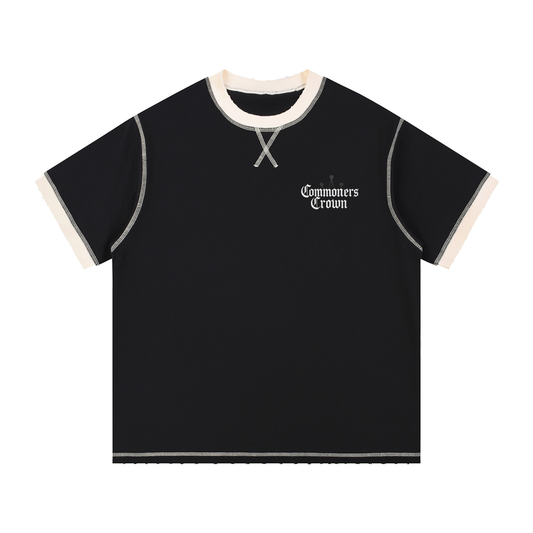 Contrast-Stitched Cotton T-Shirt