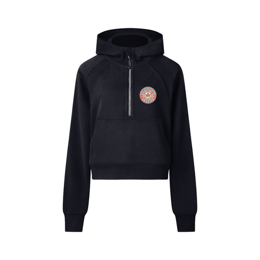 Heritage Cropped Half-Zip Hoodie