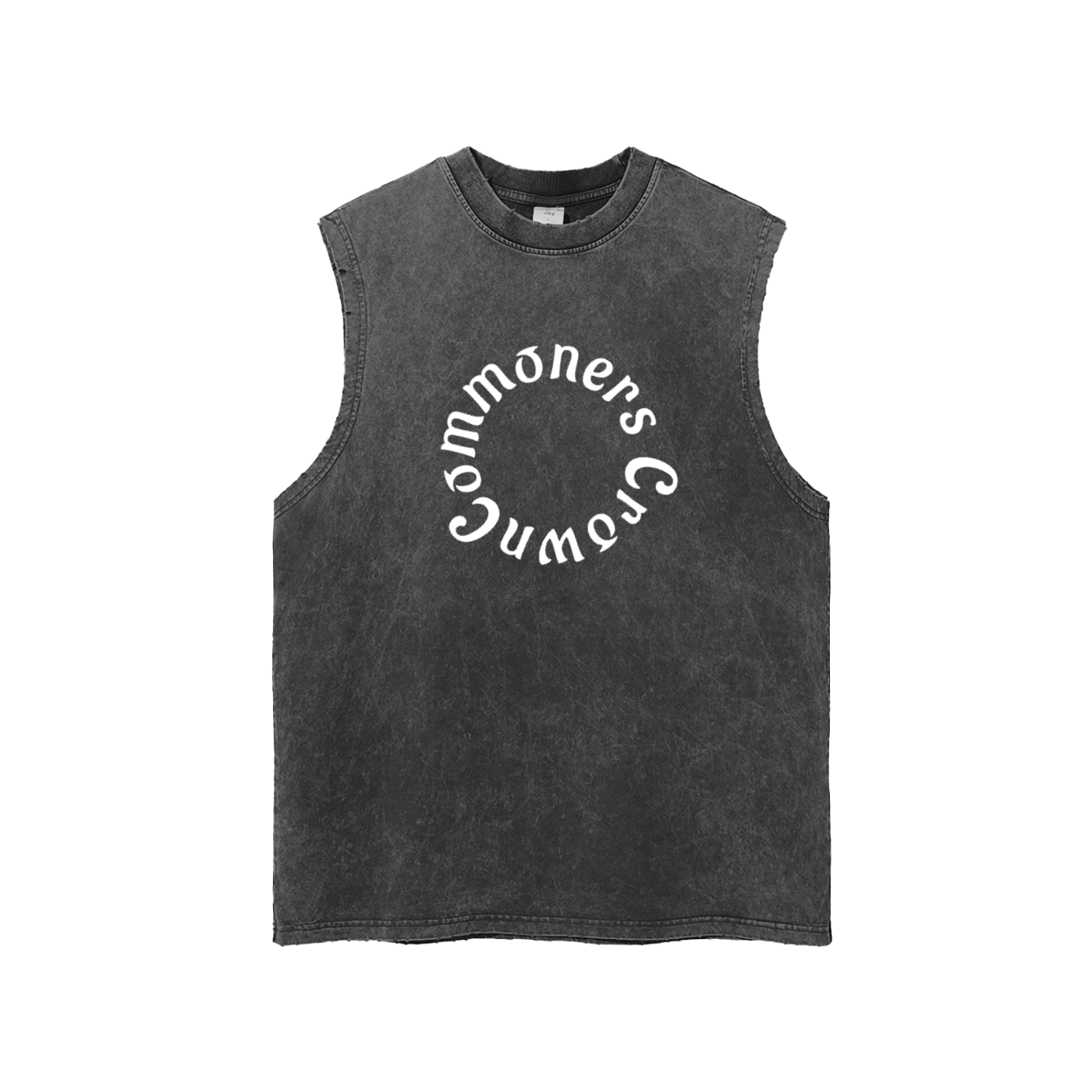 Snow Washed Frayed Hem Tank Top